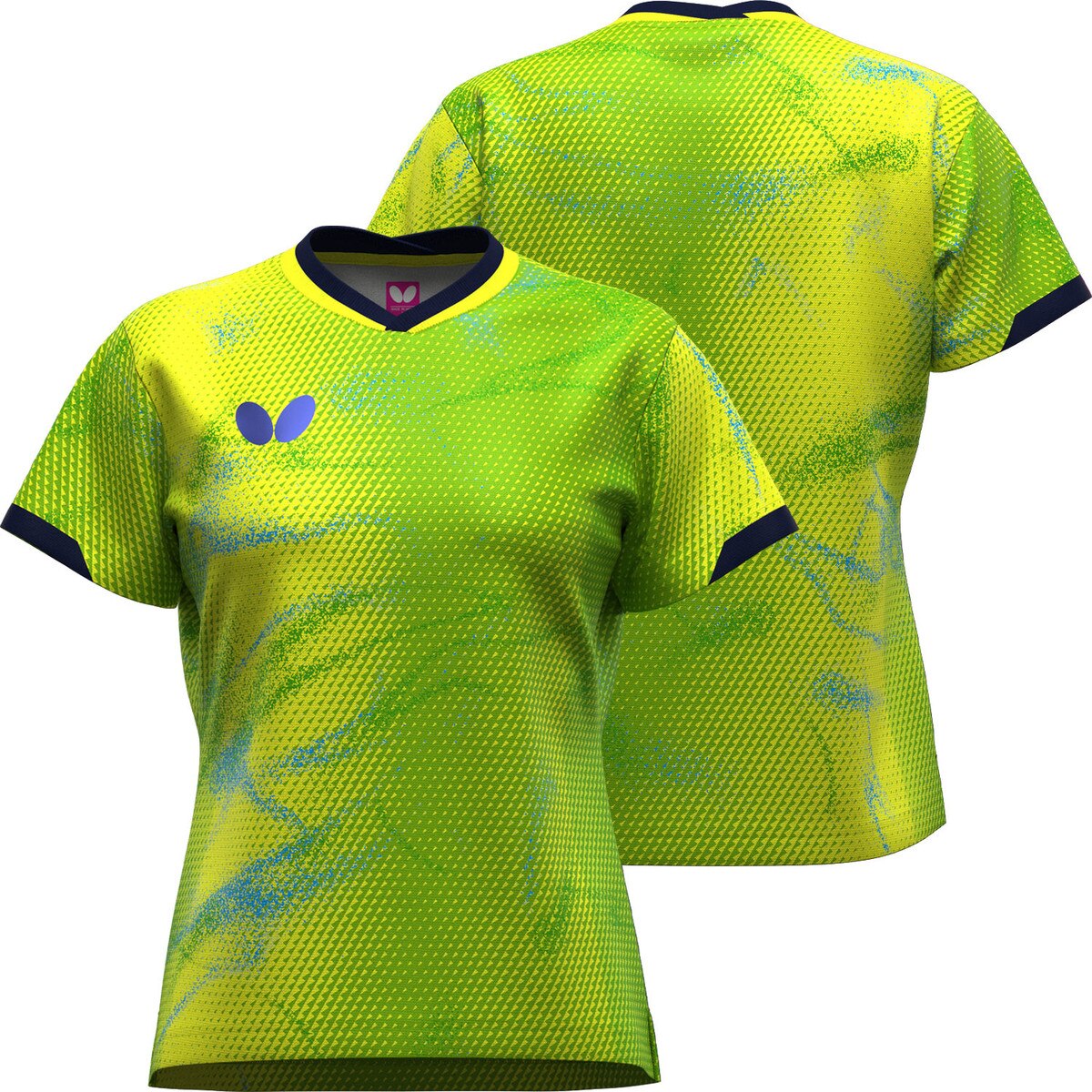 Butterfly Elistar 12 Lady Shirt - Green - Front/Back